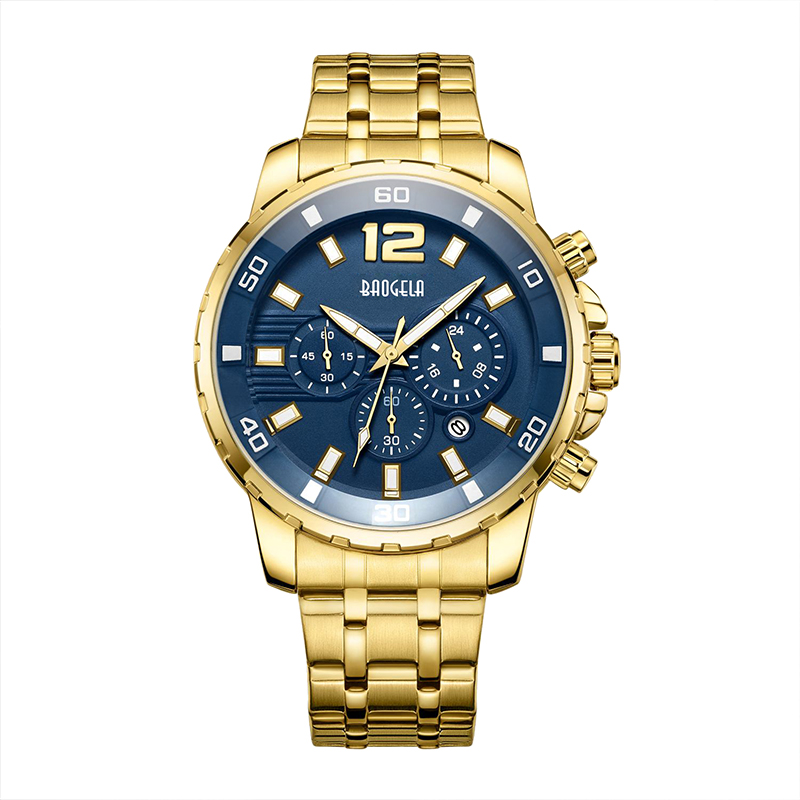 Baogela Quartz Men Gold Watch Top Brand Luxury Army Military Watch Watches Clock Men Relogio Masculino Business Wristwatch 22700